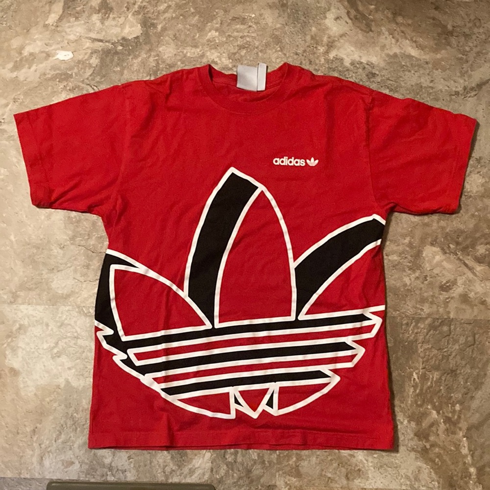 Adidas Red large black design on front